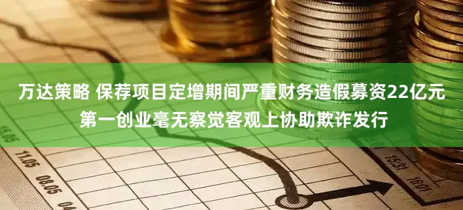 万达策略 保荐项目定增期间严重财务造假募资22亿元 第一创业毫无察觉客观上协助欺诈发行