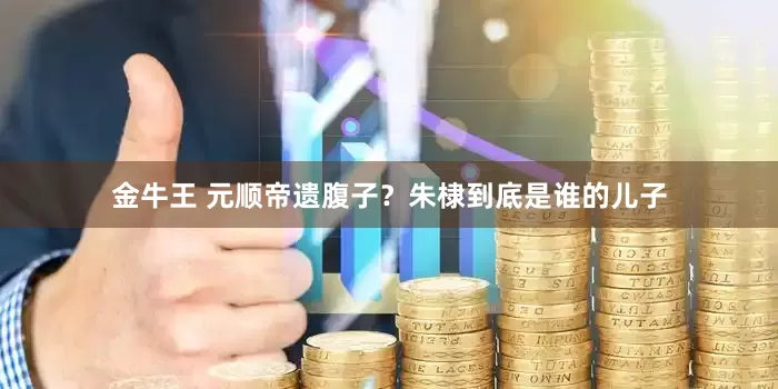 金牛王 元顺帝遗腹子？朱棣到底是谁的儿子