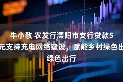 牛小散 农发行溧阳市支行贷款5亿元支持充电网络建设，赋能乡村绿色出行